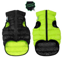 Куртка для собак AiryVest Lumi двостороння салатово-чорна S 30 В 57-59 см С 46-50 см Collar