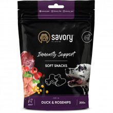 Лакомство для собак Immunity Support Soft Snacks для укрепления иммунитета с уткой и шиповником 200 г Savory