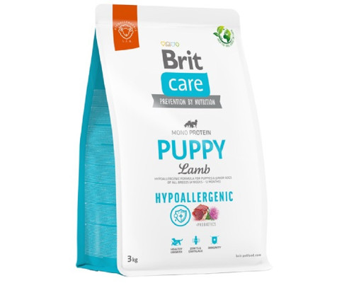 Сухой корм для щенков Dog Hypoallergenic Puppy с ягненком 3 кг Brit Care