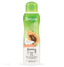 Шампунь-кондціонер для собак і котів Papaya & Coconut 2в1 для очищення і поліпшення розчісування шерсті 355 мл 202504