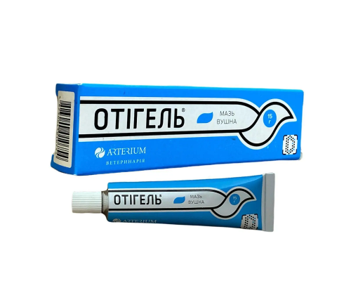 Мазь для собак і котів Отигель для лікування отиту 15 г Arterium