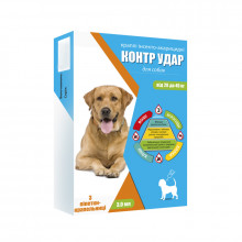 Контр Удар краплі на холку для собак від 20 до 40 кг 3 мл № 3 Коло