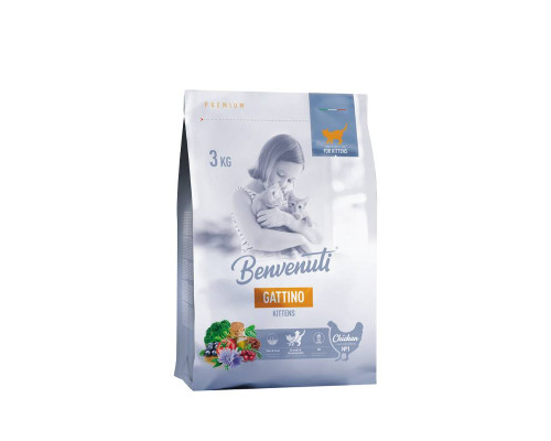 Корм д/котят  BENVENUTI GATTI Бенвенути 3кг 27415 ВЕСОВОЙ