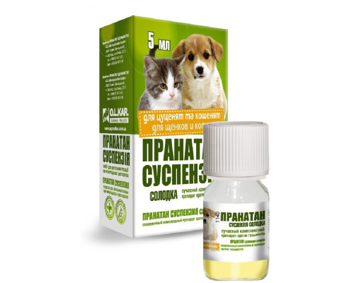 Суспензія для цуценят і кошенят Пранатан засіб для дегельмінтизації 5 мл O.L.KAR
