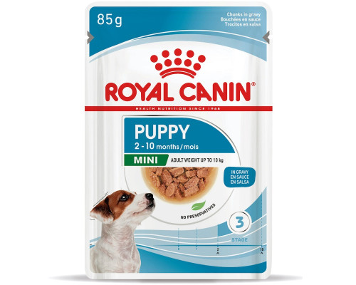 Корм для цуценят дрібних порід Mini Puppy в соусі 85 г Royal Canin