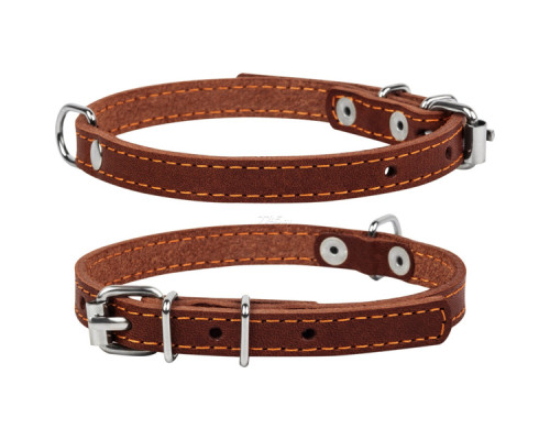 Ошейник для собак CoLLar одинарный коричневый 10 мм 22-30см