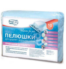 Пелюшки для собак і цуценят для привчання до туалету 60x60 см 10 шт Magic Pet 