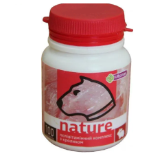 Поливитаминный комплекс Витомакс Vitomax  Nature для собак с кроликом 100тб