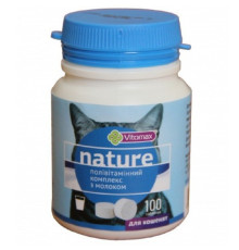Таблетки для кошенят Nature полівітамінний комплекс із молоком №100 Vitomax