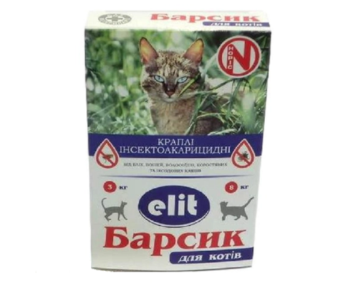 Барсик Элит капли против блох кошкам 3 шт Норис