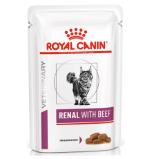 Корм для котів Renal Feline Beef Pouches при хворобах нирок шматочки яловичини у соусі 85 г Royal Canin
