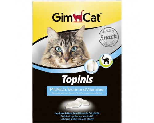 Лакомства для котов Topinis витаминизированные мышки с молоком и таурином №190 GimCat