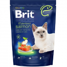 Сухой корм для стерилизованых котов Cat Sterilized Salmon с лососем 300 г Brit Premium