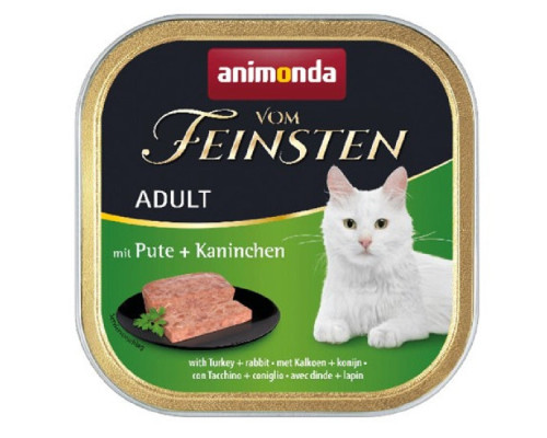 Корм для котов Adult с индейкой и кролиом 100 г Animonda