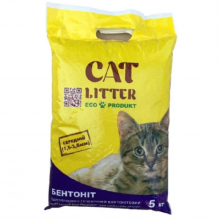 Наполнитель для кошачьего туалета бентонитовий средний 1,5-3,5 мм 5 кг №4 Cat Litter