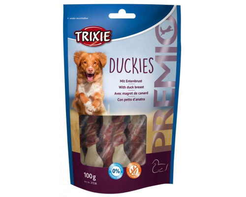 Ласощі для собак Premio Duckies кальцієва кісточка з качкою 100 г Trixie 31538