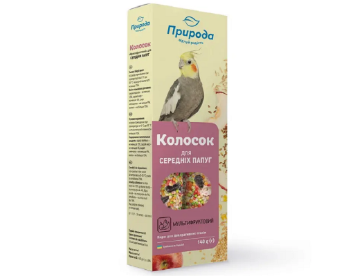 Корм для средних попугаев Колосок  Мультифрукт 140 г Природа
