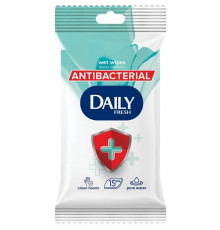 Серветки вологі Daily Fresh Antibacterial 15 шт
