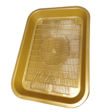 Туалет для котів і кішок Cat із сіткою 35*25*5 см жовтий Collar