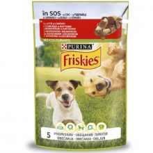 Корм для собак Friskies Dog Adult кусочки говядины с  картошкой  в подливе 100 г Purina