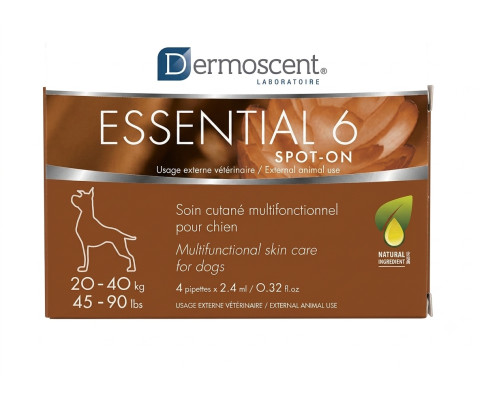 Капли для собак Dermoscent Essential 6 spot-on для ухода за кожей и шерстью 20-40 кг 4 шт ( под заказ 3 рабочих дня)