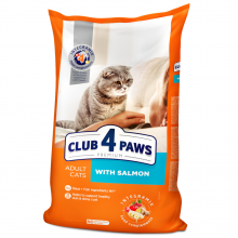 Сухой корм для взрослых котов Adult Cats Salmon с лососем 1 кг Клуб 4 лапы