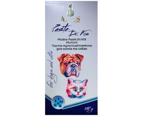 Паста для котов и собак Modes Paste Dr.KIS Multivitl мультивитаминная 50 г ModeS