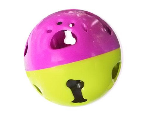 Игрушка для кошек шарик с колокольчиком пластиковый 11 см