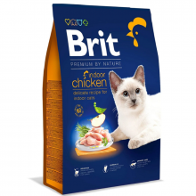 Сухой корм для котов живущих в помещении Cat Indoor Chicken с курицей 1 кг Brit Premiu