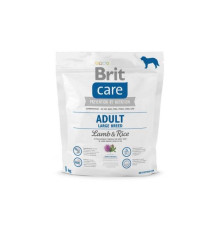Корм для собак Бріт вагою від 25кг Brit Care Adult Large Breed Lamb and Rice 1кг