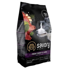 Сухий корм для собак середніх порід Medium Breed Turkey & Lamb з м\'ясом індички та ягняти 1 кг Savory