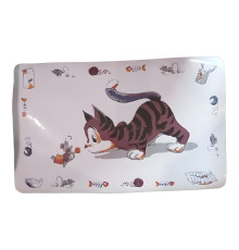Килимок під миску Trixie Забавна кішка, 44×28 см