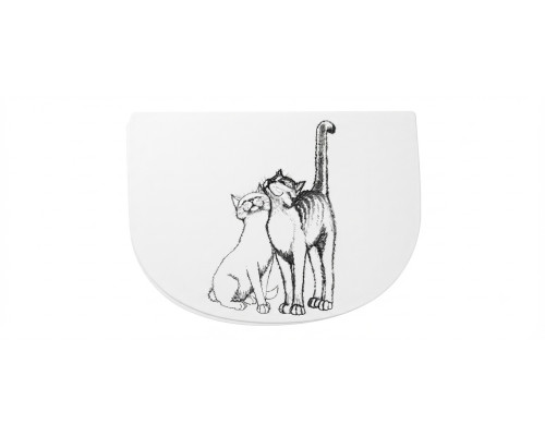 Коврик под миску Трикси Trixie Pussy Cat, белый, 40×30 см