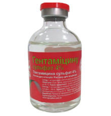 Розчин для ін'єкцій Гентаміцин 4% для лікування респіраторних та шлунково-кишкових захворювань 50 мл O.L.KAR