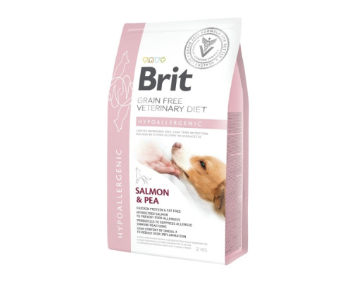 Корм д/кот Брит Вет Диетс Гипоалергеник лосоь горох гречка Brit VetDiets  2кг 170939/8042