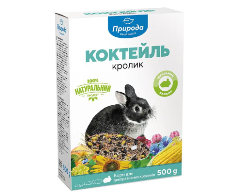 Корм Коктейль кролик  для грызунов 500 г Природа