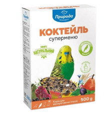 Корм для хвилястих папуг Коктейль Суперменю 500 г Природа