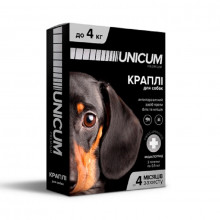Капли от блох и клещей на холку Уникум премиум Unicum premium для собак до 4 кг №3 UN-006