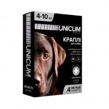Капли от блох и клещей на холку Уникум премиум Unicum premium для собак 4-10 кг №3 UN-007