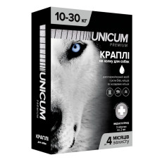 Краплі на холку Unicum Premium від бліх та кліщів для собак 10-30 кг №3 Unicum