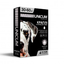 Краплі від бліх і кліщів на холку Унікум преміум Unicum premium для собак 30-60 кг №3 UN-054