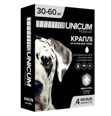 Краплі на холку Unicum Premium від бліх та кліщів для собак 30-60 кг №3 Unicum