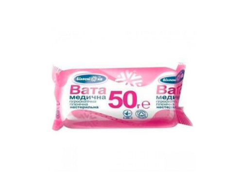Вата 50 г ролик нестерильная