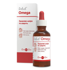 Краплі для собак і котів Dolvit Omega вітаміни для здоров'я шкіри та шерсті 50 мл Dolfos