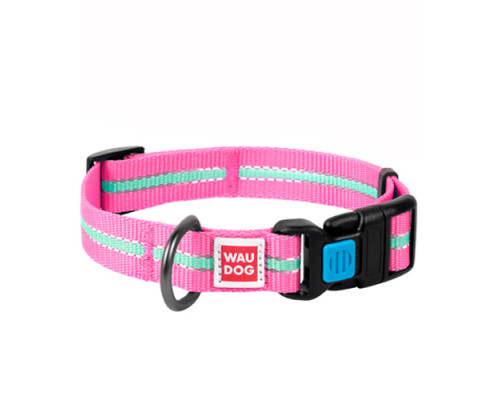 Ошейник WAUDOG Nylon светонакопительный розовый 25 мм х 35-58 см COLLAR 45657