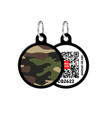 Адреснік WAUDOG Smart ID з QR-паспортом Камо коло діаметр 25 мм чорний 0625-0102-01