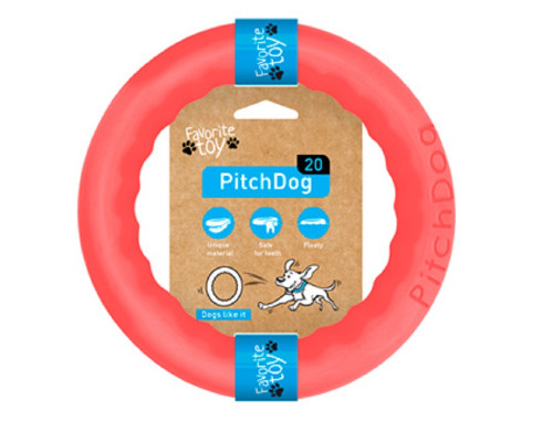 Іграшка для собак Кільце для апортировки PitchDog 20 діаметр 20 см рожевий 62377