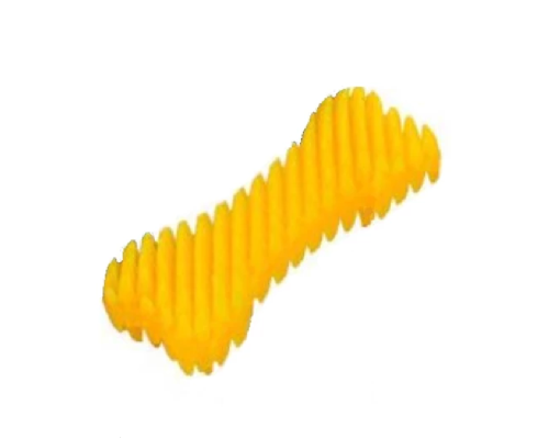 Игрушка для собак Косточка дент грызак с шипами Неон Желтая 12 см Sum-Plast