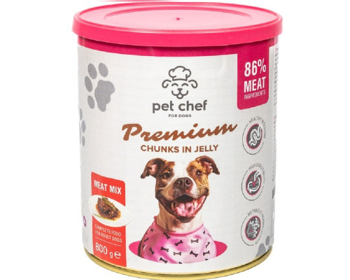Корм для взрослых собак Pet Chef паштет мясное ассорти 800 г Pet Chef