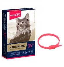 Нашийник для котів Sempero від бліх і кліщів рожевий 35 см Vitomax 